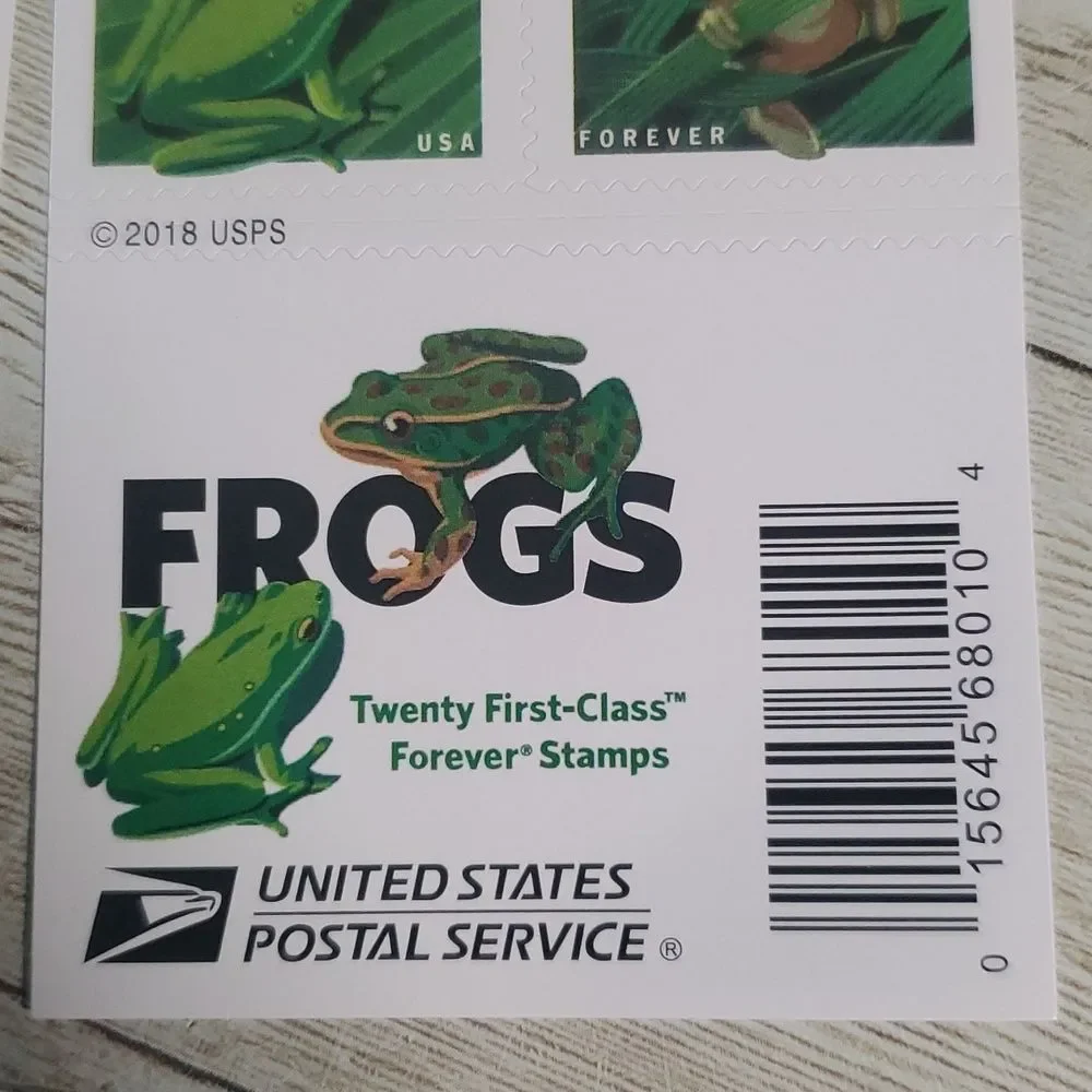 100‎ Frogs 2019 Forever Postage Stamps US Postal USPS Wedding Amphibians Mail
